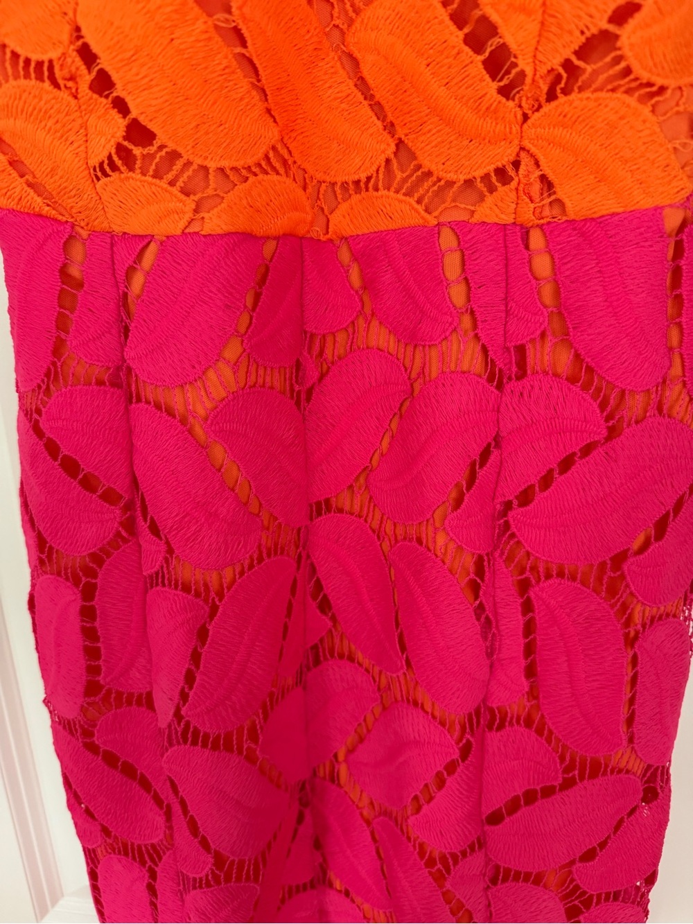 Vici Jaycie Colorblock Maxi Dress Pink Orange Small - Picture 5 of 9
